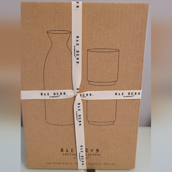 Rae Dunn Sake Sip Set + Wasabi, Soy Ginger Divided Dish - Picture 5 of 5